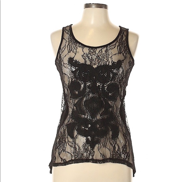 DESIGN HISTORY Lace Embroidered Sleeveless Tank - Picture 3 of 3